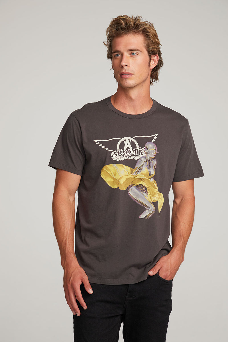 Aerosmith Just Push Play Mens Tee – chaser