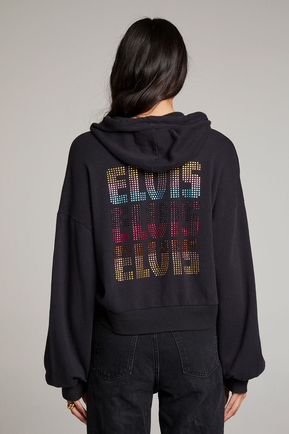 Sun Records Studded Elvis Zip Up Hoodie