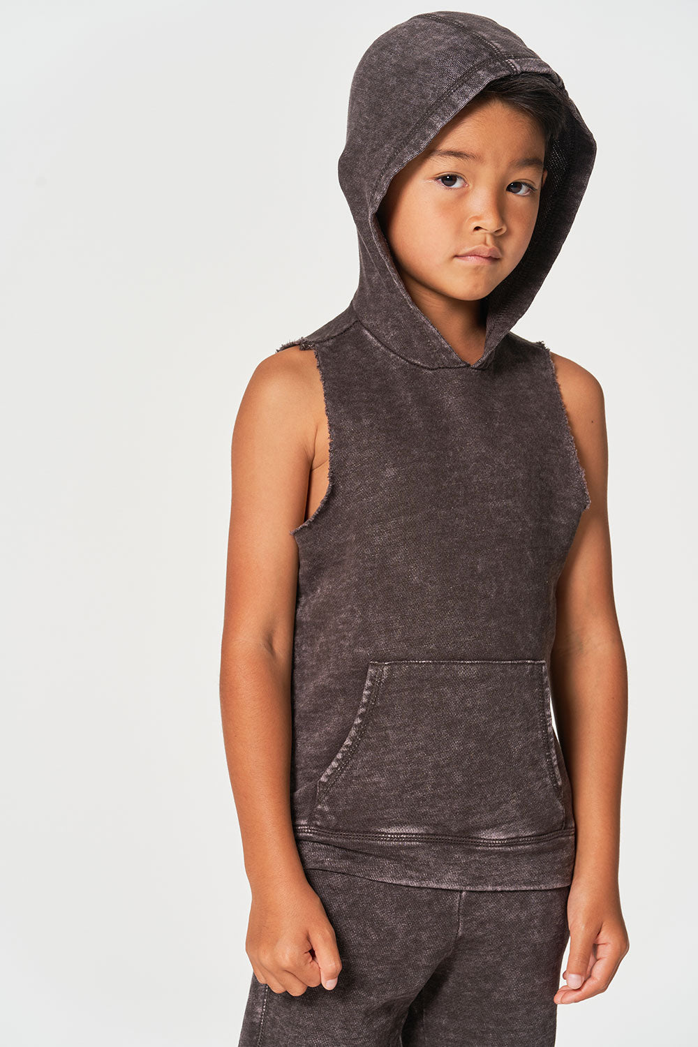 Sleeveless pullover hot sale hoodie