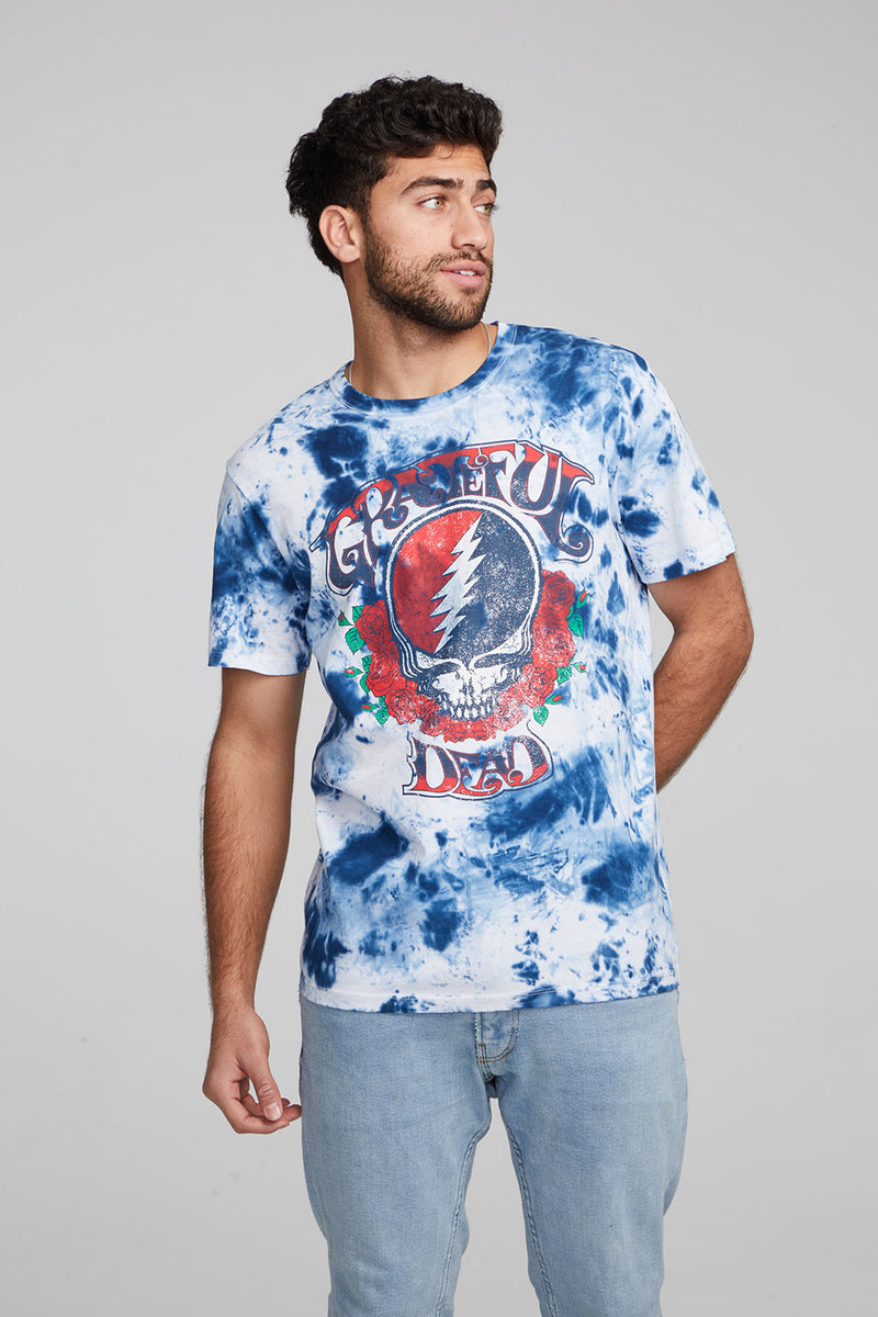 Essex Unisex Grateful Dead T-Shirt - Skull & Roses - Black L