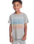 Baseball Boys Short Sleeve Crew Neck