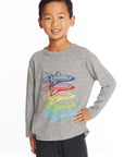 Rocketships Boys Long Sleeve Crew Neck Tee