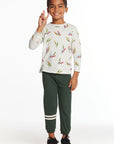 Coloring Time Boys Long Sleeve Crew Neck Tee