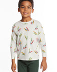 Coloring Time Boys Long Sleeve Crew Neck Tee