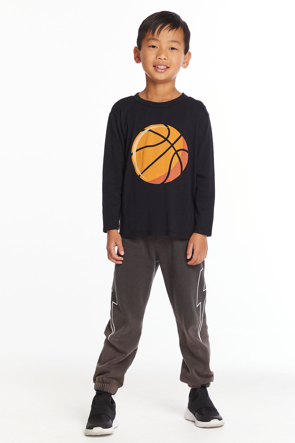 Slam Dunks Boys Long Sleeve Crew Neck Tee