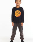 Slam Dunks Boys Long Sleeve Crew Neck Tee