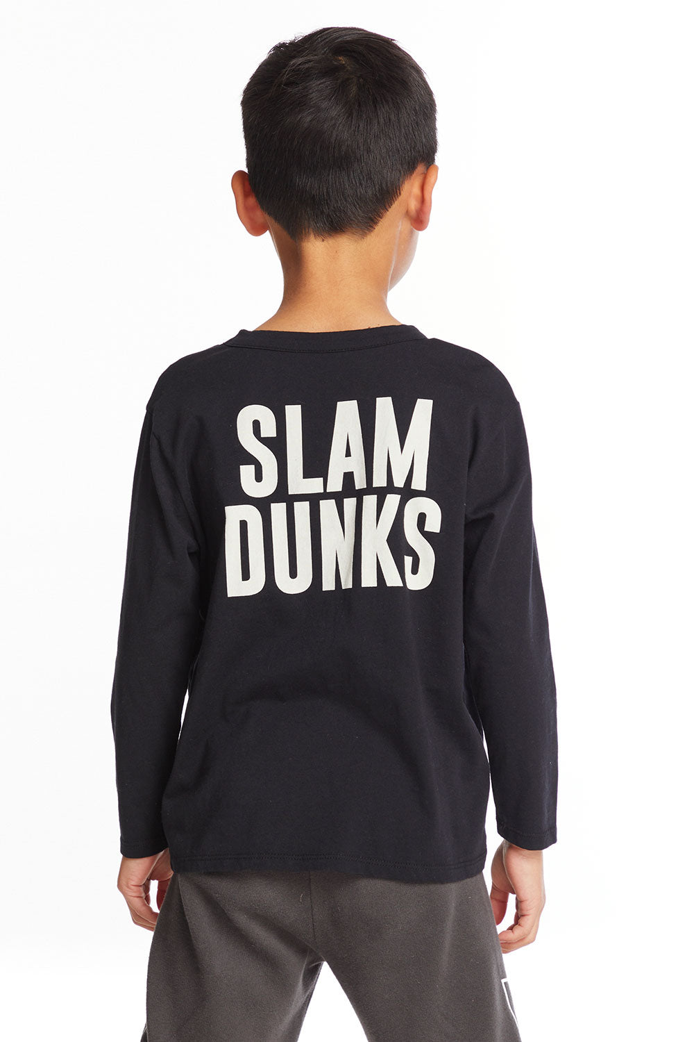 Slam Dunks Boys Long Sleeve Crew Neck Tee