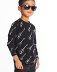 Guitar Jam Boys Long Sleeve Crew Neck Tee