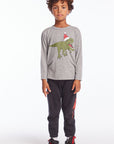 Dinosaur Santa Boys Long Sleeve