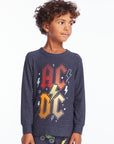 AC/DC Bolts & Stars Logo Boys Long Sleeve