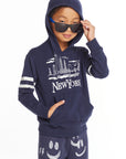 New York Skyline Boys Pullover Hoodie