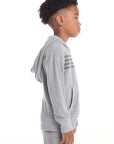 Paxton Heather Grey Boys Zip Up Hoodie