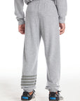 No Side Seam Heather Grey Boys Jogger with Strapping