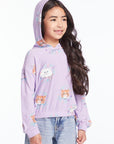 Kitten Wreaths Girls Pullover Hoodie