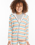 Alana Sunset Stripe Girls Zip Up Hoodie GIRLS chaserbrand