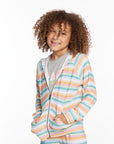 Alana Sunset Stripe Girls Zip Up Hoodie GIRLS chaserbrand