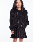 Girls Licorice Puff Sleeve Jacket