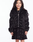 Girls Licorice Puff Sleeve Jacket