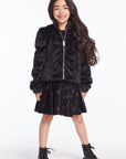 Girls Licorice Puff Sleeve Jacket