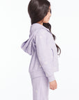 Girls Purple Sky Zip Up Hoodie