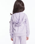 Girls Purple Sky Zip Up Hoodie