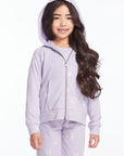 Girls Purple Sky Zip Up Hoodie