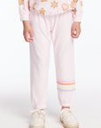 Slim Slouchy Pinky Girls Pant with Strappings