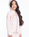 Girls Pinky Rainbow Zip Up Hoodie