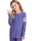 Basic Frost Blue Girls Pullover