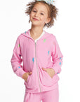 Glitter Bolts Girls Zipup Hoodie