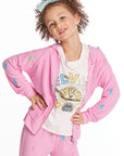 Glitter Bolts Girls Zipup Hoodie