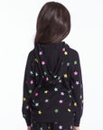 Rainbow Stars Girls Zip Up Hoodie