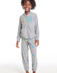 Rainbow Hearts Girls Zip Up Hoodie