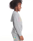 Rainbow Hearts Girls Zip Up Hoodie