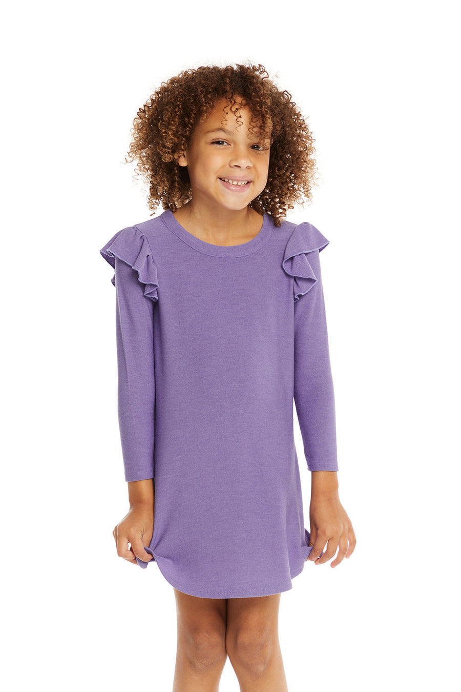 Girls long sleeve purple on sale dress