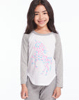 Heart Filled Unicorn Girls Long Sleeve