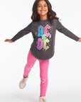 AC/DC Bolts & Stars Logo Girls Long Sleeve