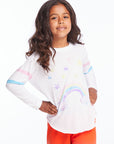 Rainbow Watercolor Girls Long Sleeve