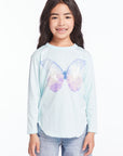 Watercolor Butterfly Girls Long Sleeve