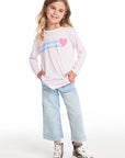 Heart Stripe Girls Long Sleeve