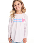 Heart Stripe Girls Long Sleeve