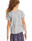 Glitter Hearts Girls Crew Neck Tee