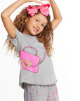 Cute Purse Girls Crew Neck Tee