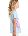 Reflected Rainbow Unicorns Girls Shirttail Tee