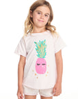 Lashy Pineapple Girls Shirttail Tee