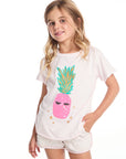 Lashy Pineapple Girls Shirttail Tee