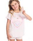 Flamingo Love Girls Shirttail Tee