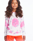 Tie Dye Shooting Stars Girls Pullover