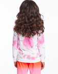 Tie Dye Shooting Stars Girls Pullover