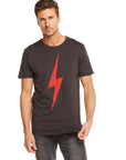 Red Lightning Bolt Mens Tee